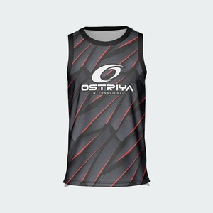 Camiseta de Baloncesto sin Mangas para Hombre, Estampado Geométrico, Transpirable, 100% Poliéster, Malla - Product Image 1