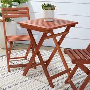 Marco bruno rossastro balcone legno bistrot Set elegante mobili da giardino per l'intrattenimento all'aperto - Product Image 4