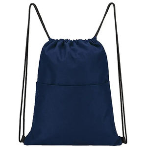 Wholesale Factory Custom Logo <b>Drawstring</b> Back Pack Water Proof Polyester String Bag for Men and Women - Product Image 1