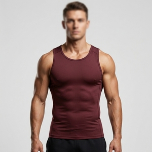 Sports Wear Polyester Boy's Muscle <b>Singlet</b> Sleeveless Vest Gym Mens Tank Top Bodybuilding Fitness <b>Running</b> Custom Logo - Product Image 4