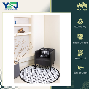 Fabriqué en Thaïlande, tapis d'extérieur de qualité supérieure, imperméable, résistant à la corrosion, 100% polypropylène, tapis rond - Product Image 4