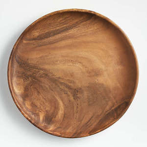 Luxury Curved Square Wooden Charger <b>Plate</b> Natural Wood Tableware <b>Decorative</b> Serving Tray Platter for Wedding Event Hotel Decor - Product Image 2
