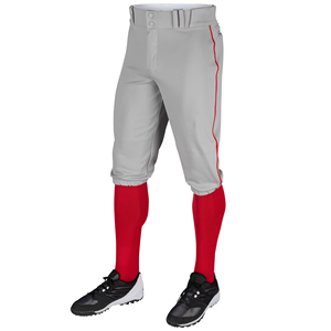 Custom Baseball Fitted <b>Knee</b> Length Sublimation Side Striped UV Protection Breathable Two Button Plus Size Baseball Knickers - Product Image 6