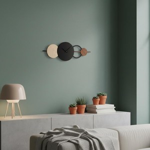 Large Wooden <b>Wall</b> <b>Clock</b> <b>Silent</b> Movement for Living Room - Product Image 5