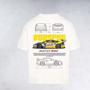 Nouveau <span class=keywords><strong>design</strong></span> 911 GT3 <span class=keywords><strong>RS</strong></span> T-shirt décontracté pour homme imprimé, manches courtes, coupe régulière, col rond, jersey en coton - Product Image 2