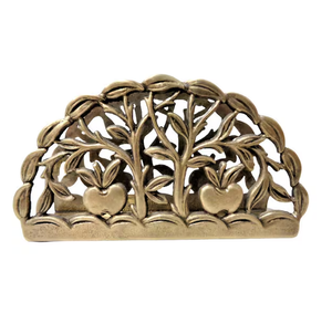 Support à serviettes en laiton classique avec motif de pommier, boîte à mouchoirs décorative, support à mouchoirs en laiton - Product Image 1