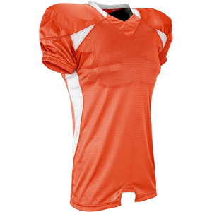 Camiseta de fútbol de malla naranja para hombre, manga corta, cuello en V, absorbe la humedad, ajuste atlético, uniforme de práctica para todas las estaciones - Product Image 1