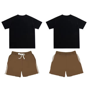 Conjunto de Camiseta y Pantalones Cortos Casuales de Verano para Hombre, Transpirables, Térmicos, Talla Grande, con Bolsillo, Cuello Redondo, Material de Poliéster/Algodón - Product Image 5