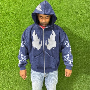 Custom Pakistan Manufacture Spring Fleece Quarter-<b>Zip</b> Breathable Loose Fit Hoodies Men Casual Wear 100% Cotton Embroidered - Product Image 1