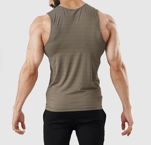 Camisetas sin mangas para hombre con costuras termoadhesivas, ligeras, para correr, de color liso, de poliéster, tipo stringer. - Product Image 3