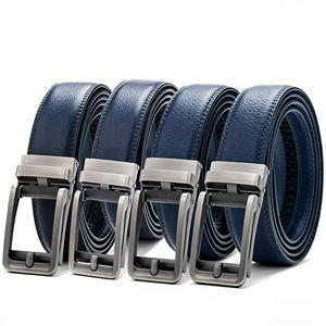 Cinturón de Cuero Vacuno Negro y Marrón Casual de Negocios con Logotipo Personalizado 2025, Cinturón de Cuero Genuino para Hombre - Product Image 1