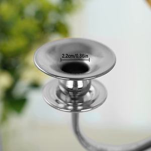 Best Quality Customizable 8-Arm Silver <b>Candle</b> Holder with <b>Crystals</b> for Wedding and Party Home Decorations - Product Image 5