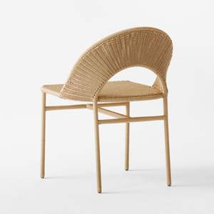 เก้าอี้รับประทานอาหารทรงทันสมัย ผลิตจากหวายและอะลูมิเนียม กันน้ำ ดีไซน์ตามหลักสรีรศาสตร์ เหมาะสำหรับอพาร์ทเมนต์ รีสอร์ท วิลล่า คาเฟ่กลางแจ้ง - Product Image 5