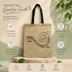Custom Logo Plain Canvas Shopping Tote <b>Bag</b> | Reusable Durable PVC Grade Cotton Grocery Carry <b>Bag</b> for Export Promotion Daily Use - Product Image 5