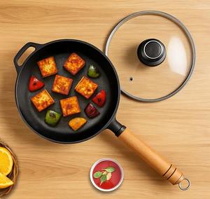 Sartén de Hierro Fundido Pre-Sazonada con Doble Asa, Resistente, Apta para Inducción y Horno - Product Image 3