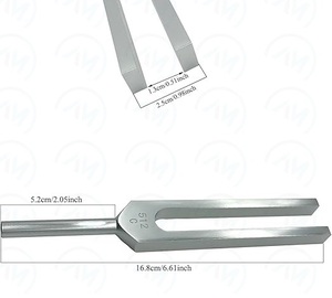 Diapasón de acero inoxidable de primera calidad para uso en diagnóstico y terapia, ideal para profesionales médicos - Product Image 3