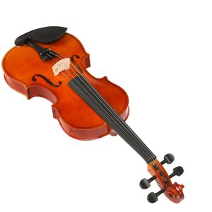 Custodia per violino acustico 4/4 con fondo e fianchi in tiglio, finitura naturale, archetto, colla, corde, accordatore e supporto per la spalla per studenti - Product Image 4