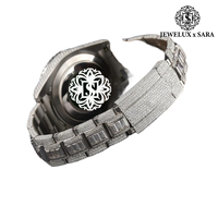 Montre-bracelet personnalisée Hip Hop avec diamants pour homme, montre à quartz en acier inoxydable, idéale pour un cadeau d'anniversaire et disponible en vente au détail au meilleur prix