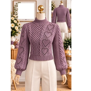 Pulls 100% acrylique ou coton, calibre 12, pour femmes, très tendance, style décontracté, pour la saison hivernale, fournisseur du Bangladesh. - Product Image 2