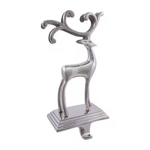 Luxury Metal <b>Stocking</b> <b>Holder</b> Festive Christmas Accent for Elegant Holiday Decorations - Product Image 3