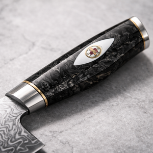 Cuchillo de Cocina de Acero de Damasco Hecho a Medida, 8 Pulgadas, Mango de Resina Negra, Ambidiestro, Apto para Lavavajillas, para Cocineros Caseros, OEM - Product Image 3