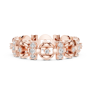 Luxury Rose <b>Gold</b> Floral Cluster <b>Ring</b> for Women Elegant Statement Band Designer Fashion Jewelry Rose <b>Gold</b> <b>Vintage</b> Inspired Floral - Product Image 4
