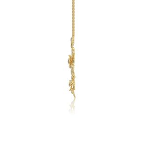 Nouveau Collier Pendentif Soleil Triple Diamant Halo en Or Rose 14K de Luxe, Bijou Fin et Délicat pour Femme, Cadeau d'Anniversaire et de Mariage Trio - Product Image 3