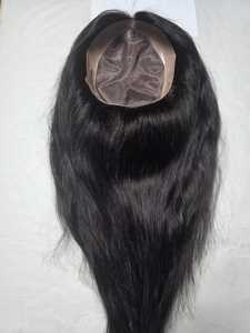 Peluca de cabello humano negro natural largo, base mono, calidad premium, cabello Remy, cabello indio para mujeres - Product Image 6