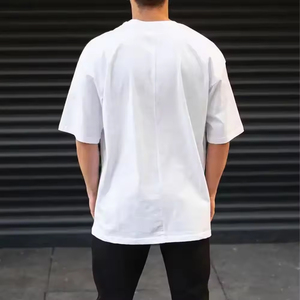 T-shirt uni à épaules tombantes pour homme, prêt à être expédié, en stock, vente en gros, tee-shirt oversize, 24 couleurs disponibles, livraison rapide - Product Image 3