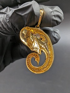 Colgante de Elefante con Rubí y Diamantes, Amuleto de Animal, Estilo Vintage, Regalo Unisex - Product Image 3