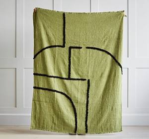 Manta Decorativa de Algodón Hecha a Mano con Textura Tufted – Manta Boho Texturizada para Sofá, Decoración del Hogar para Sala de Estar - Product Image 4