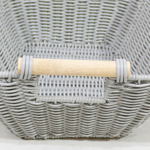 Cestas de Almacenamiento Tejidas con Asa, Organizadores, Cajas Decorativas, Cestas de Mimbre, Cestas de Polipropileno para Almacenamiento - Product Image 5