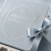 Boîte à livre magnétique en papier écologique à couverture rigide, texture lin, ruban doré, cadeau OEM, revêtement UV haut de gamme, éponge