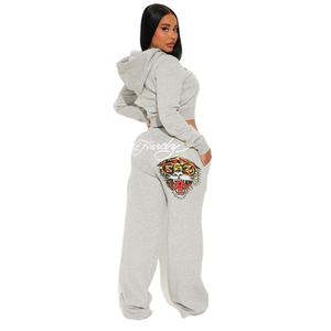 Conjunto Deportivo Informal con Cremallera para Mujer, Pantalón Sublimado, 2 Piezas, para Correr, Trotar, Deportes, Conjuntos Deportivos Personalizados para Mujer - Product Image 3