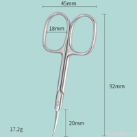 Ciseaux à cuticules extra fins à lame courbée, super minces, ciseaux russes pour manucure, ciseaux professionnels de petite taille