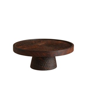 Soporte de Madera Tallado a Mano con Diseño Floral para Tartas, Pedestal para Bodas, Decoración de Cocina Rústica, Diseño Moderno Ecológico, Apto para Microondas - Product Image 2