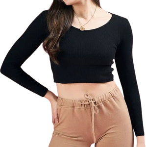 Quick-drying Breathable Anti-Bacterial Plus Size Fitness Exercise Long-sleeved High-<b>neck</b> Yoga <b>Top</b> Skinny Fit Spandex/Nylon Solid - Product Image 5