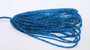 Perles Rondelles Lisses en Apatite Néon Naturelle 3-4MM, Perles de Pierre Précieuse Apatite Néon Bleu Foncé 16 Pouces, Perles Rondelles Simples en Apatite Néon - Product Image 6