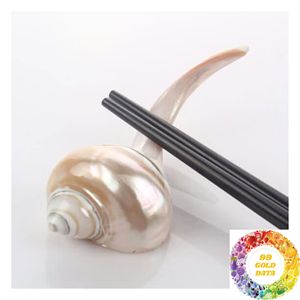 Mother of Pearl Shell <b>Chopstick</b> <b>Holder</b> 10-11cm Natural Iridescent Seashell Rest for Sushi Restaurant and Asian Dining - Product Image 3