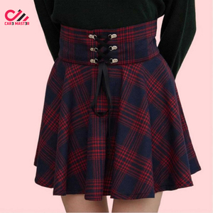 Mini-jupe plissée à taille haute à carreaux, jupe de tennis classique à motif à carreaux pour uniforme scolaire, design personnalisé - Product Image 4