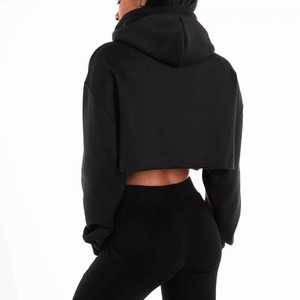 Top Corto Acolchado de Moda 2023, Sudadera con Capucha de Manga Larga, Ropa Deportiva de Forro Polar para Mujer, Invierno - Product Image 6