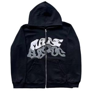 Sudadera con Capucha de Diseño Personalizado con Estampado Puff para Hombre, 100% Algodón Tejido, Transpirable, Informal, para Uso Diario y Urbano - Product Image 1