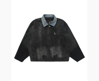 Veste décontractée pour homme en toile 100 % coton non tissée, style streetwear, imperméable et respirante, avec fermeture éclair et col rabattable, idéale pour l'hiver