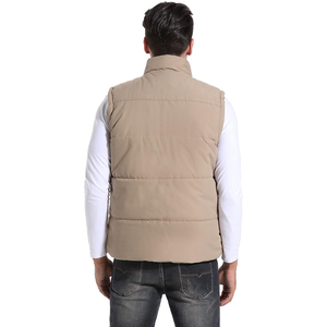 custom design puffer vest warm <b>quilted</b> equestrian gilets casual winter outerwear clothes padded waistcoat men's puffer vests - Product Image 5