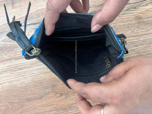 Venta al por mayor 2025 nuevas mujeres embragues pelo en metálico de cuero genuino multifunción cartera tarjeta teléfono móvil monedero señora bolsos - Product Image 6