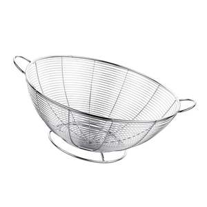 Corbeille à fruits contemporaine en acier inoxydable pour comptoir de cuisine avec structure en fil métallique durable et résistante à la rouille - Product Image 6