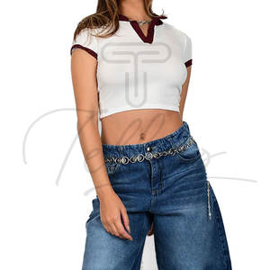 T-shirts courts de fitness pour femmes de haute qualité, à manches courtes, en coton, avec design personnalisé - Product Image 6