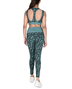 Tenues de sport pour femmes, ensemble 2 pièces, leggings taille haute et soutien-gorge de sport sans rembourrage, pantalon de yoga amincissant, vêtements de sport pour la gym - Product Image 3