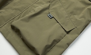 Custom Company Windproof Eco-Friendly Hiking Coat AOutdoor Waterproof <b>Canvas</b> Softshell Nylon Zipper Stand Front Men Winter - Product Image 3