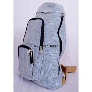 Sac à dos artisanal unisexe de taille moyenne en toile 100% coton, vintage, léger, 20L, pour affaires, quotidien, camping, natation, avec bandoulière arquée - Product Image 2
